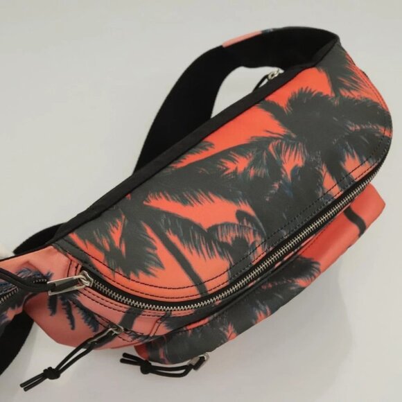 SAINT LAURENT Body Bag Nylon Pink Silver Auth - Picture 6 of 15